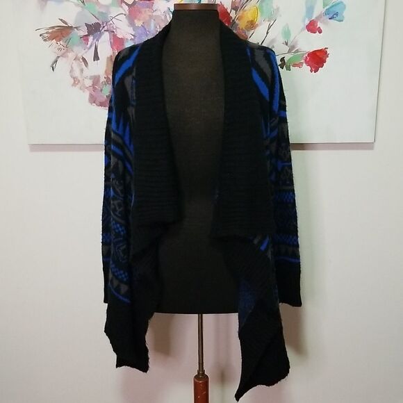 Neiman Marcus Blue Multicolored Sweater size Medium - Picture 2 of 10